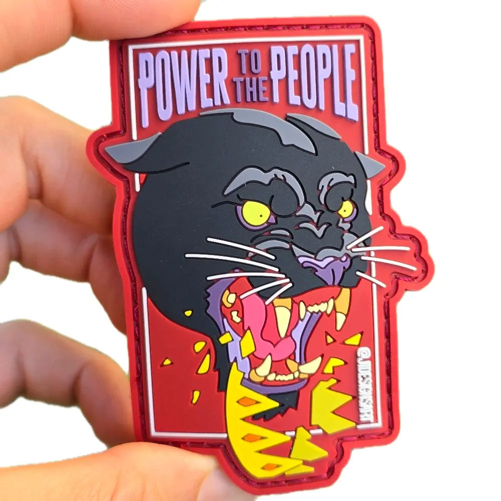 Black Panthers "No Kings" Rubber Hook and Loop Patch