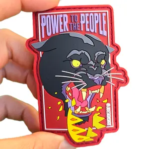Black Panthers "No Kings" Rubber Hook and Loop Patch
