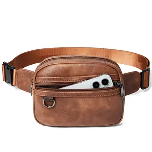 Leresas Fanny Packs for Women Men Everywhere Belt Bag Vegan Leather Chic Waist Pack Crossbody Waist Bag Travel Hiking