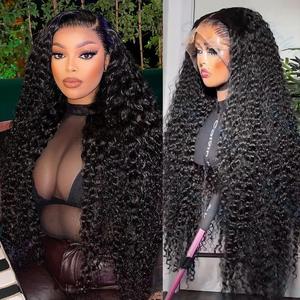 Lemoda 200% Density 15A Virgin 13x6 Full Lace Frontal Wig Human Hair 13x4 Water Wave density Human Hair HD Transparent Curly Front Wigs