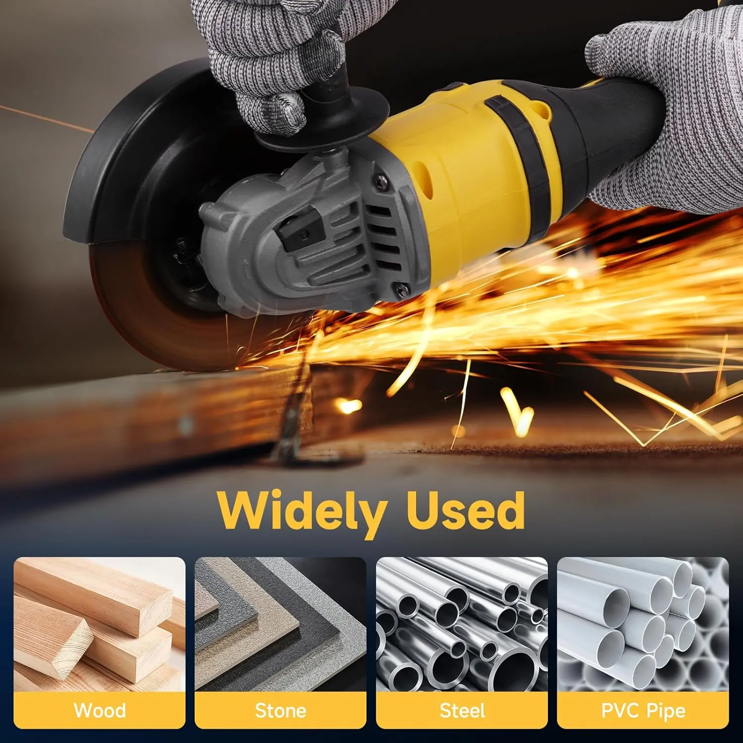 [DealsForYou] Wireless angle grinder kit, equipped with a 11000 rpm brushless electric metal grinding machine, featuring cutting, polishing, rust removal, and grinding. Suitable for precision cutting and grinding.