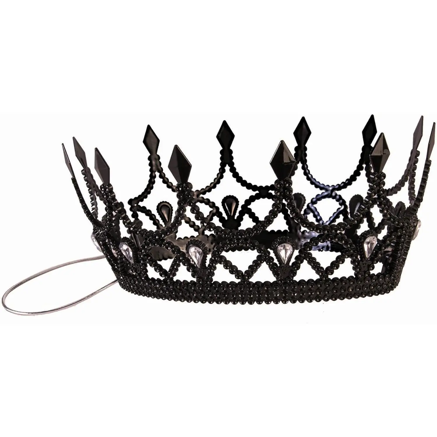 Black Dark Royalty Queen Crown Costume Accessory