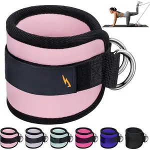 Ankle Strap for  Machine, Ankle Resistance Bands,  Kick  Straps for Gym, Glute Workouts,  Extensions, Adjustable Straps with Neoprene Padding