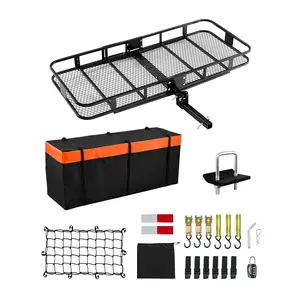VEVOR 70" x 30" x 6",  Hitch Cargo Carrier, 500 lbs Capacity Hitch Cargo Carrier with Ratchet Straps & Cargo Bag, Folding Hitch Mount Cargo Carrier with Hitch Lock for 2" Receiver, Fit for SUVs