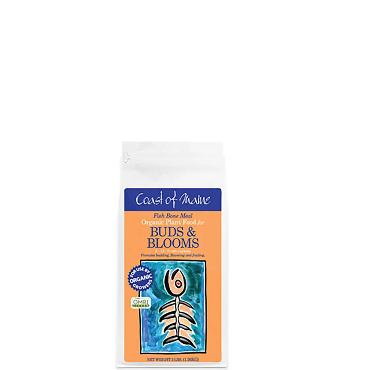 Coast of Maine Dry Fish Bone Meal - 3 lbs High-Quality All-Purpose Outdoor Garden Plant Food for Plant Growth