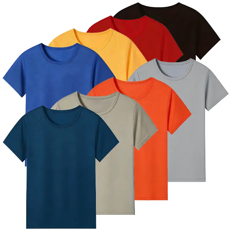 Boys' 5-Pack Dry-Fit Athletic Shirts, Regular Fit Short Sleeve Performance Tees for Youth Running & Football, Athletic Top