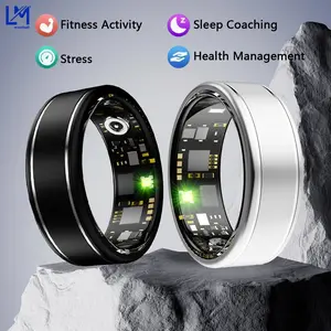 Smart Ring IP68 High Quality, Wireless Connection, Fitness Tracker, Fitness, Sleep &, Battery Capacity 15mah, Wave Design, Zinc Alloy Material
