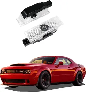 2Pcs Car Door Light Projector Ghost Shadow Lights, Laser Welcome Lamp Light Compatible with Dodge Challenger Charger Durango Avenger Ram (car-for Challenger)