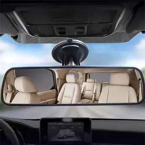 Wide-View Car Rearview Mirror, Adjustable Suction Cup Flat Mirror, Indoor Driving Assistance Mirror, Vehicle Interior Observation Mirror, Car Accessories