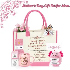 7-Piece Unique Home & Festive Gift Set for Female Mom, Perfect for Mother's Day & Birthday Gifting from Daughter or Son, Mothers Day Gift, Heartfelt Gift