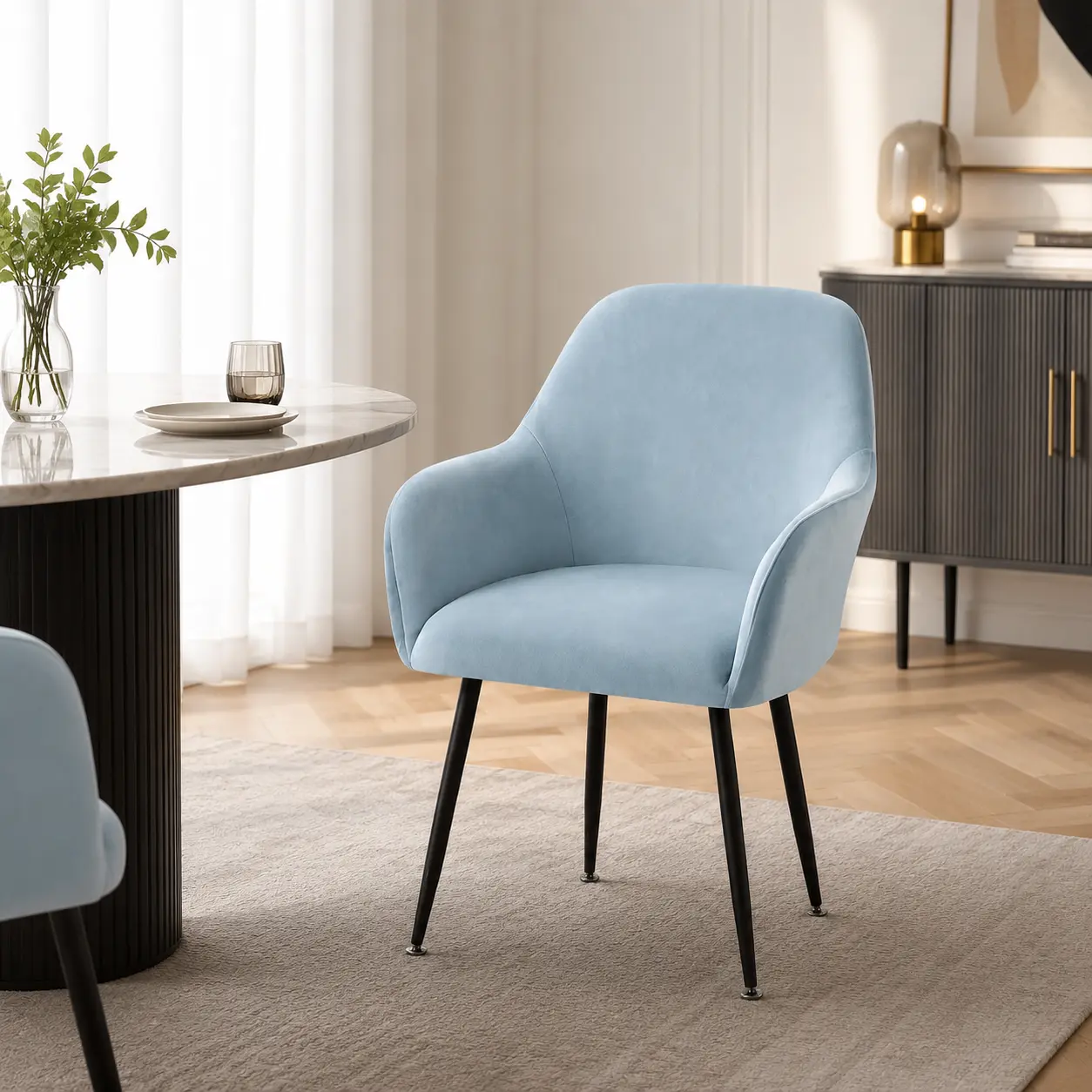 [Premium Stretch] Soft and Comfortable Office Chair Slipcover with High Armrests | Full-coverage Protective Elegant Computer Task Chair Cover for Home Vanity and Makeup Seating, Seat Cushion Protector