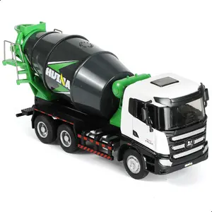 1:50 Alloy Cement Mixer Truck Model Toy, Diecast Construction Vehicle with Rotating Drum, Authentic Replica for Collection & Display Decor, Ideal Xmas Birthday Gift for Men & Boys Collectors