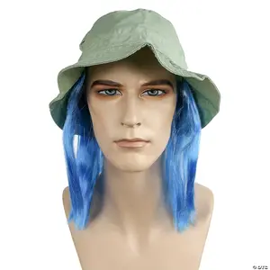 Gnarly Party City Blue Hiker Wig