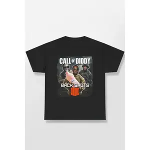 CALL OF DIDDY Funny Meme Shirt – Back Shots 4 Graphic Tee for Gamers, Men and Women