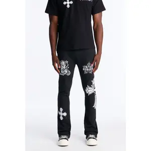 Bad Habits Not Perfect Skinny Flare Sweatpant - Black