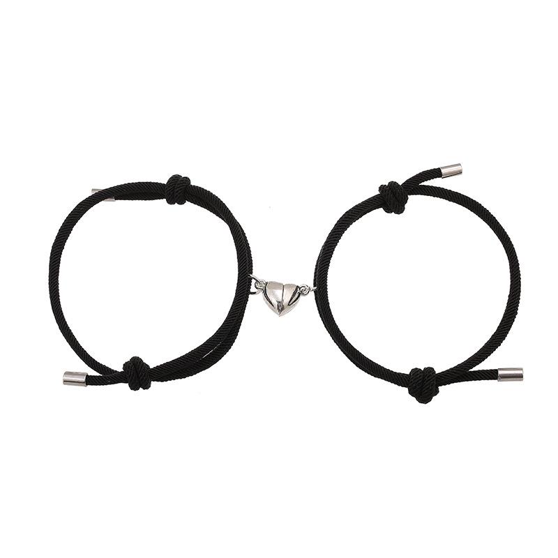 Simple Nylon Love Magnetic Bracelet 2pcs