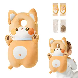 Baby Head Protector Backpack with Knee Pads & Non-Slip Socks, Toddler Safety for Crawling & Walking (Style 13)