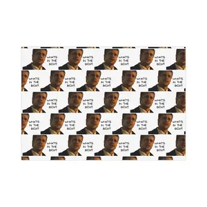 What's In the Box?! Funny Unique Gift Wrap Paper for Christmas, Birthdays, Any Occasion, Brad Pitt Movie