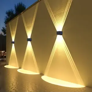 Outdoor Solar Wall Light, High Brightness LED Garden Lamp, Adjustable Water Resistant, for House Porch, Fence, Patio, Garage, Backyard, Solar Garden Lights
