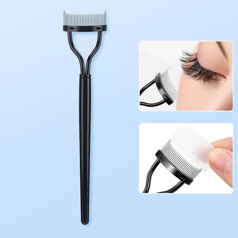 Stainless Steel Eyelash Comb, Mascara Lash Separator and Eyelash Brush, Professional Makeup Tool to Prevent Clumping, Portable Eyelash Curler for Perfectly Defined Lashes, Beauty Tools