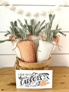 rustic fabric carrots