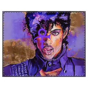 Prince Purple Rain Art PU Leather Mouse Mat