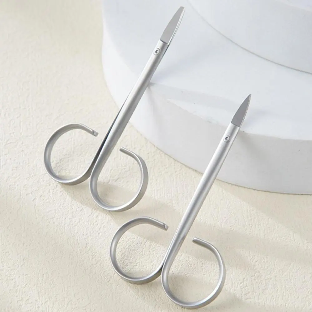 Facial Hair Small Grooming Scissors Set For Women Eyebrow Nose Hair Mustache Eyelashes Trimming Kit Curved Rounded Tip Scissors