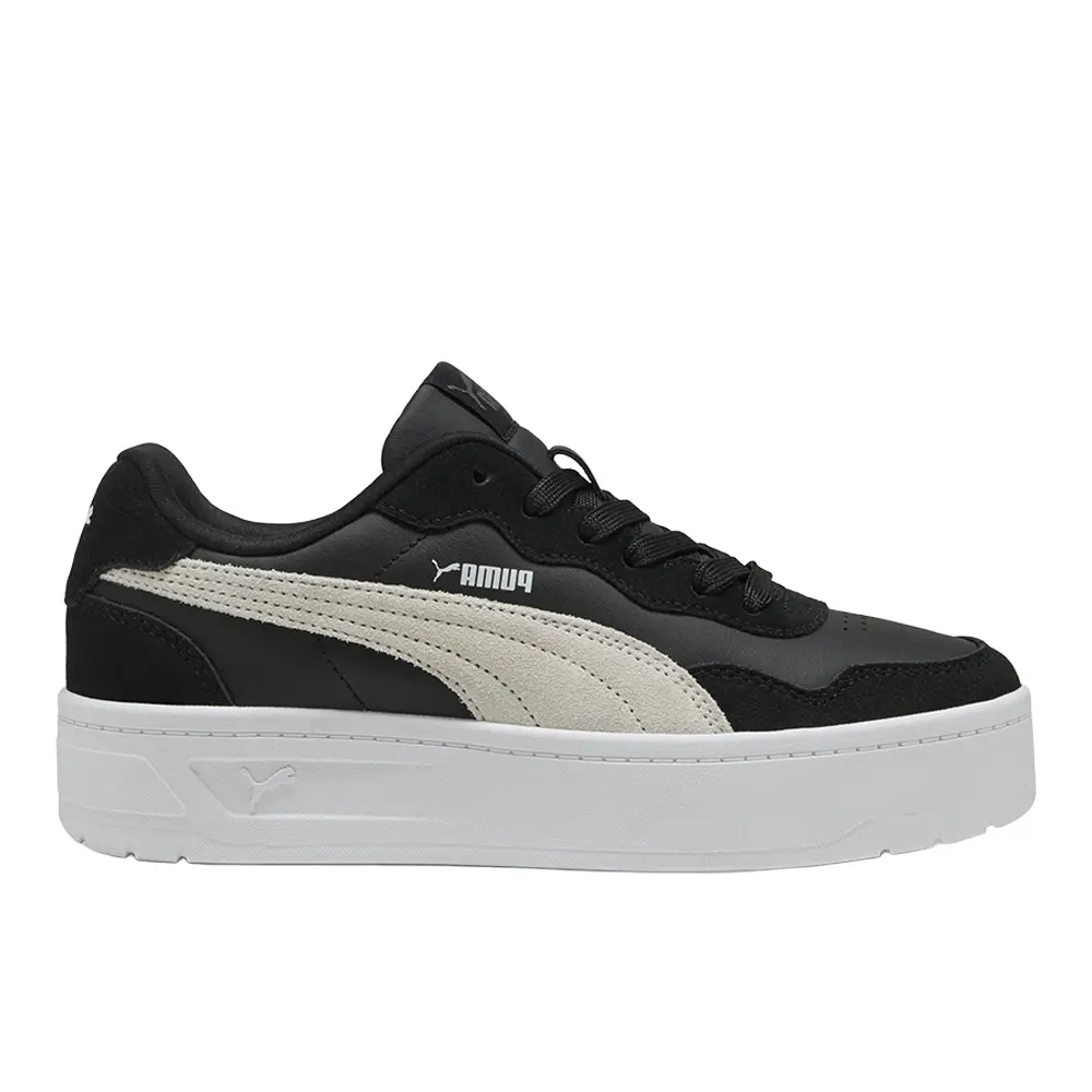 PUMA Womens Court Lally Skye Lace Up Sneakers Shoes Casual - Black