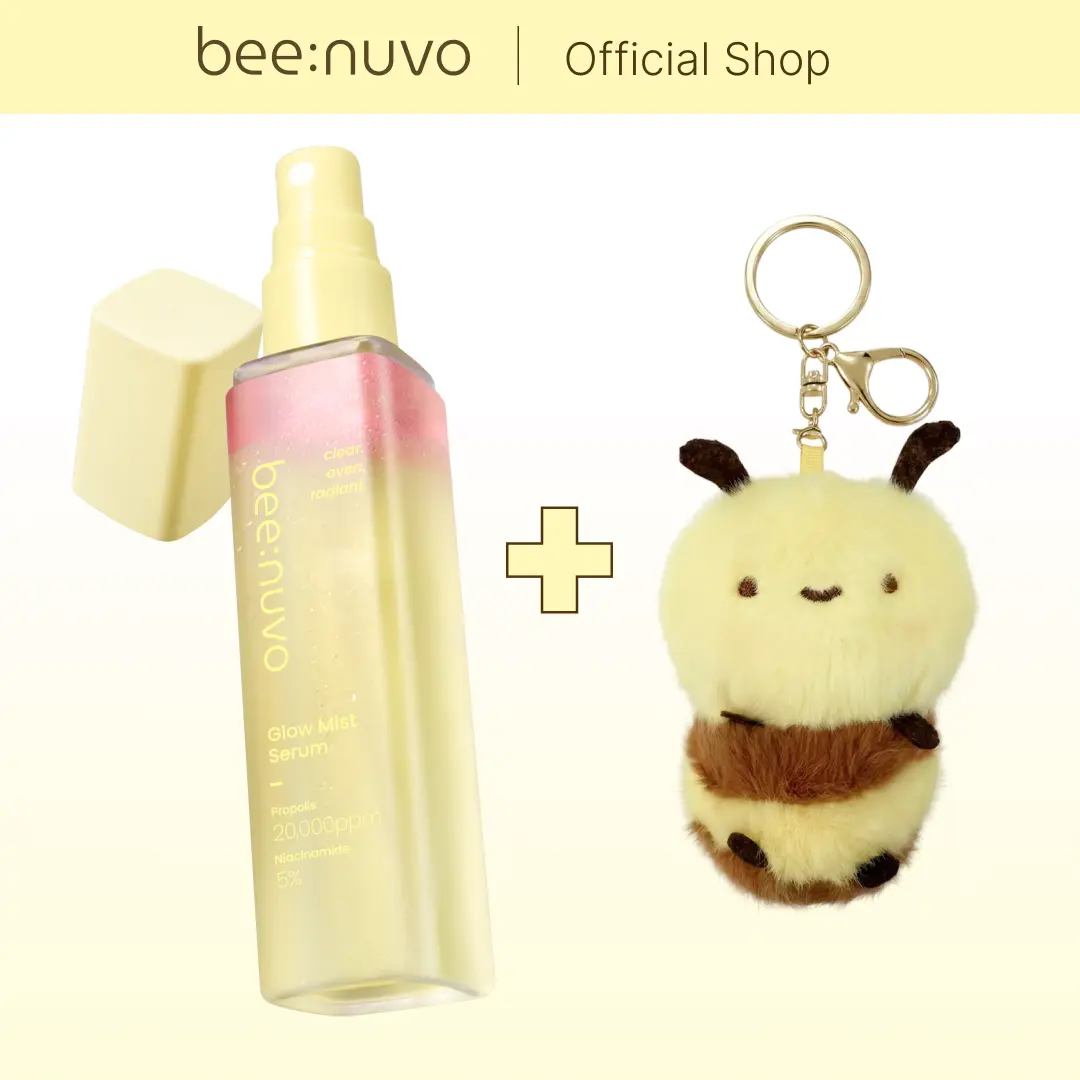 beenuvo Glow Facial Mist Serum, Clinically Tested Niacinamide and Propolis Face Spray, Makeup-Friendly Hydrating Mist for Oily and Acne-Prone Skin, 2.7 fl oz