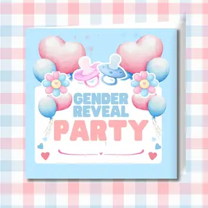 Gender Reveal Party Scrapbook | Blank Scrapbook Pages | Design Your Own Photo Layouts