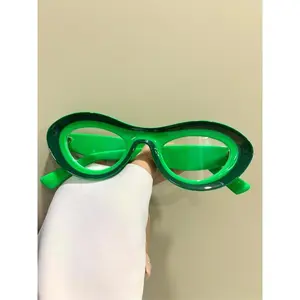 Cat Eye Glasses Trendy Small Frame Eyewear for Men and Women, Boho Style PC Frame, All Seasons Fashion Eyeglasses