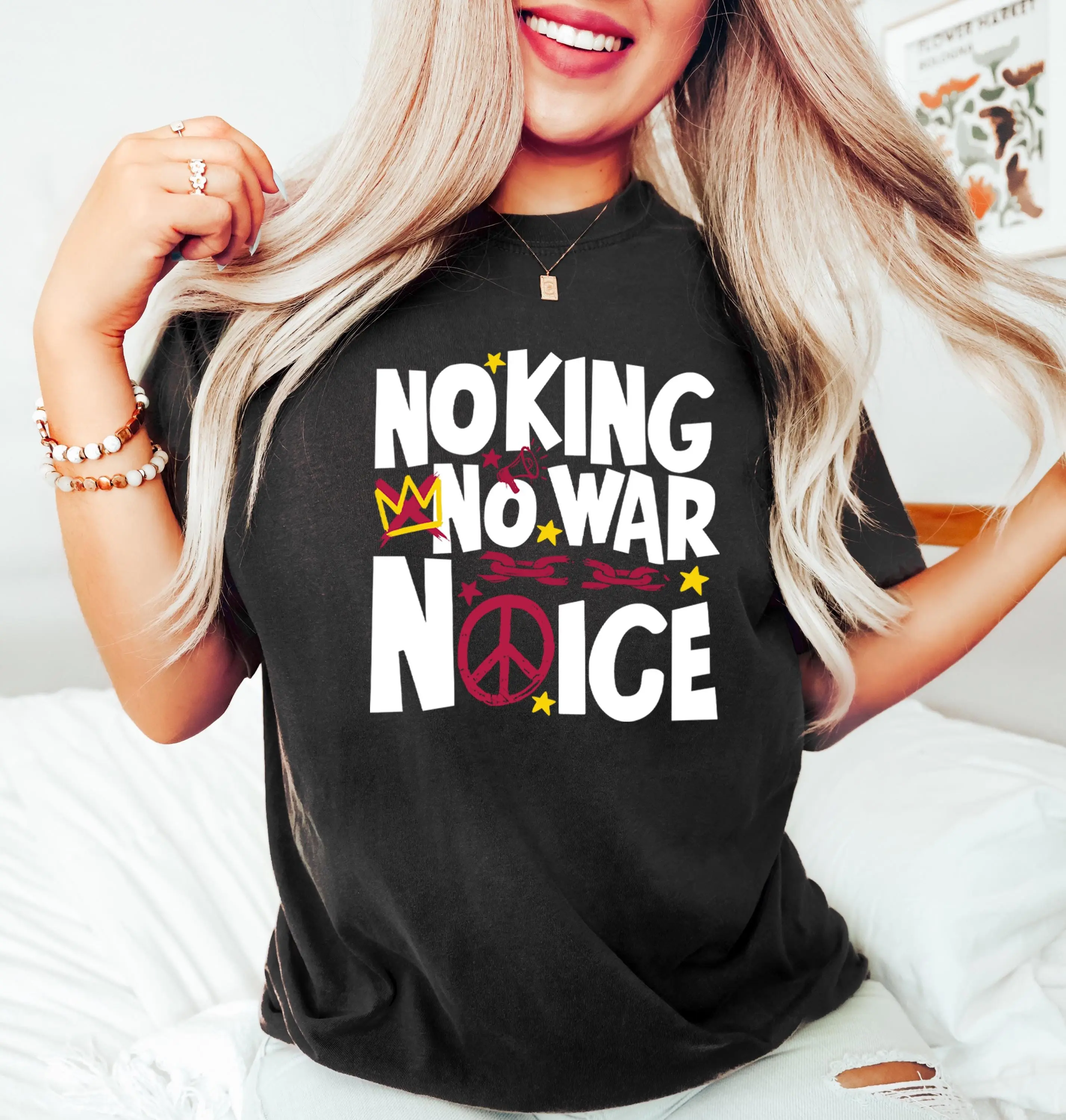 No King Comfort Colors Shirt, Protest T-shirt, Resistance Movement Graphic Tee, Unisex Cotton Graphic Tee