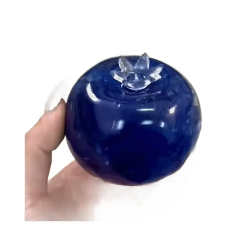 F8 Glossy Jam Filled Blueberry Squishy Toy Slow Rising ASMR Squeeze Fidget Stress Relief Sensory Toy For Adults Kids Gift