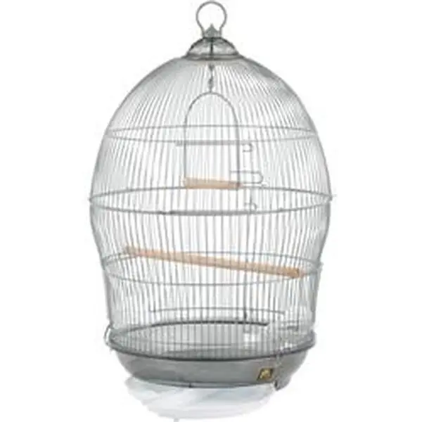 Prevue Pet Products 31994 Sonata High-Quality Bird Cage - Gray, Table Top Design with Attractive Finial and Ample Living Space (For Table Top Use), Hanging From Cage Stand, Room For Activity Toys