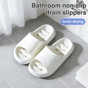 Non-Slip Quick Drying Shower Slippers with Hollow Out Drainage, Comfortable Soft Footwear Suitable for Hotel, Bathroom, Dorm and All Indoor Wet Environments