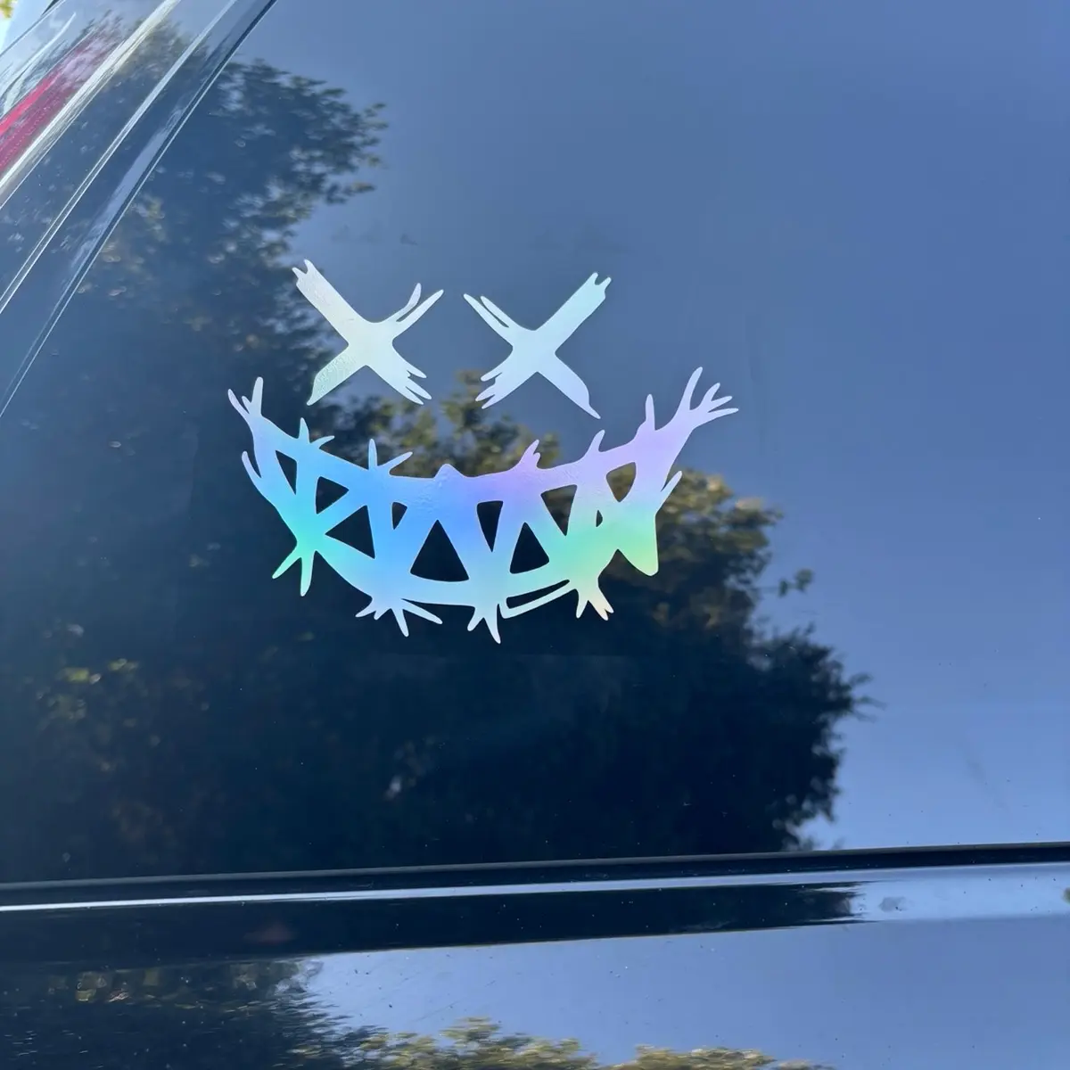 Evil Smiley Face - DECAL long lasting durable