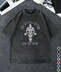 Retro Gold's Gym '90s-Style Acid-Washed T-Shirt — The Perfect Fitness Gift, Ideal for Gym & Outdoor Wear