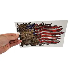 Camouflage USA American Flag decal sticker for cars trucks vehicle bumper graphic