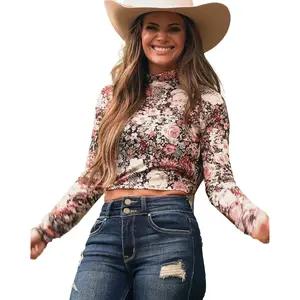 Floral Mesh Long sleeve Top