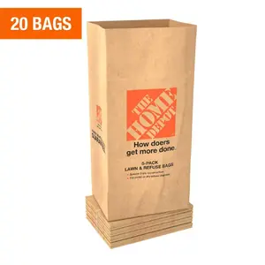 The Home Depot 30 Gal. Paper Lawn and Leaf Bags (20/50 Count)