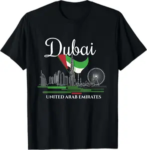100% Cotton Dubai United Arab Emirates UEA quotes and designs T-Shirt
