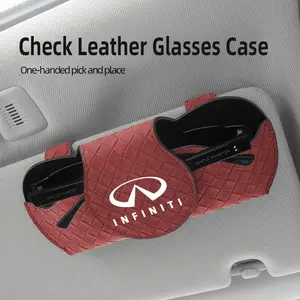 Car Sunshade Glasses Case Car Glasses Clip interior Accessories For Infiniti QX55 QX50 QX60 QX80 Q50 Q70L Q60 Q30 Q70 QX70 QX30