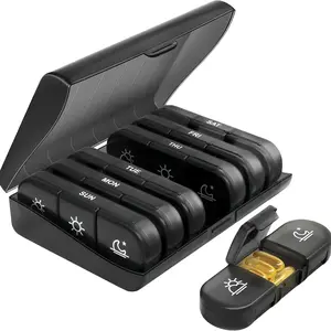 1Pc Pill Organizer 7 Day, 3 Times A Day, Detachable Compartments, Weekly Medication Planner, Travelessentials, Selfcare, Dailyroutine, Spill Proof, Easy Pill Removal, Bpa-Free, Vitamin Organizer, Weekly Pill Organizer