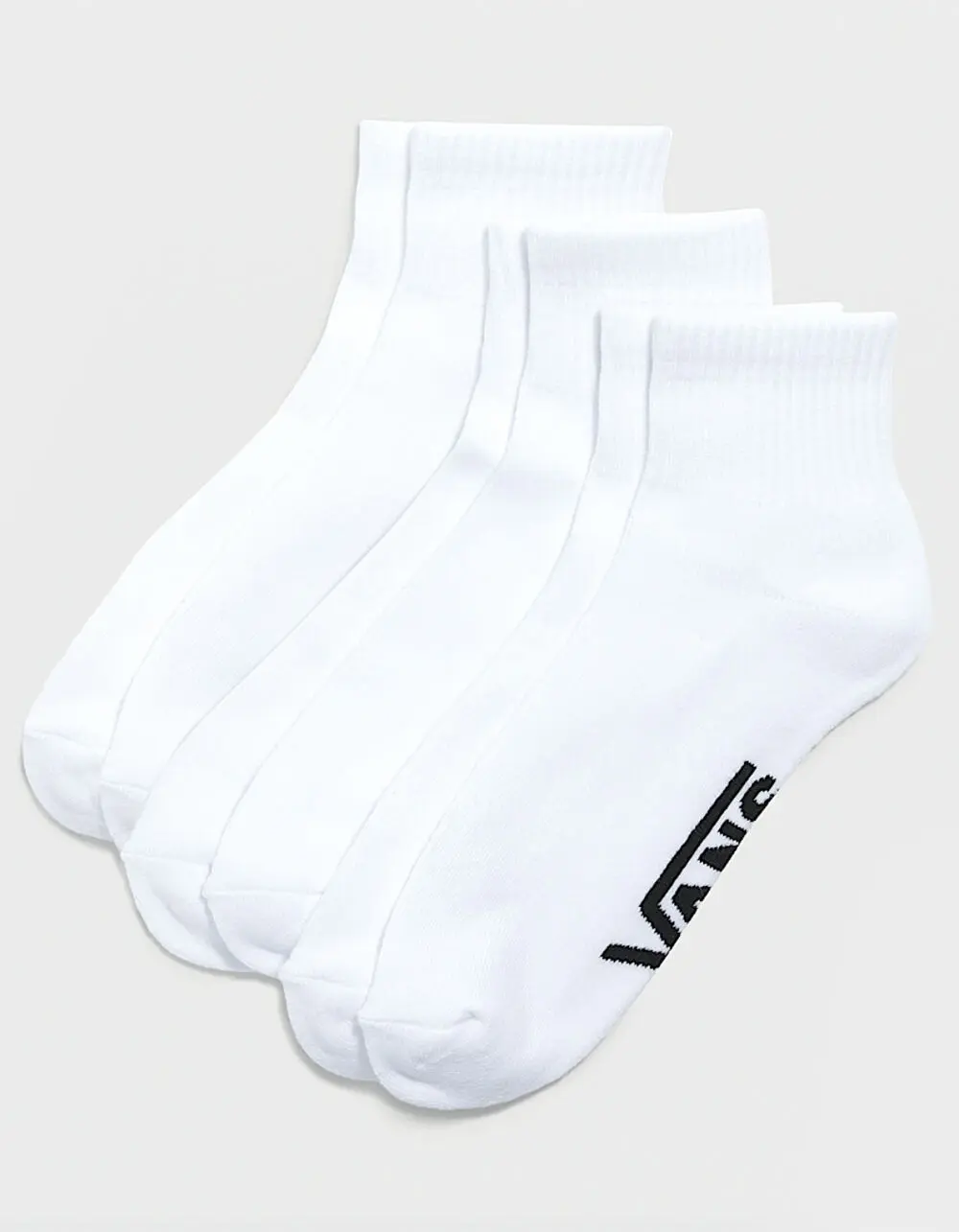 VANS Classic 3 Pack Womens Quarter Crew Socks VANS Classic 3 Pack Womens Quarter Crew Socks