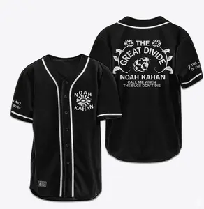Noah Kahan Black Baseball Jersey – Unisex, The Great Divide Tour Shirt, The Last of the Bugs Shirt, Country Music Concert Tee, Gift For Fan
