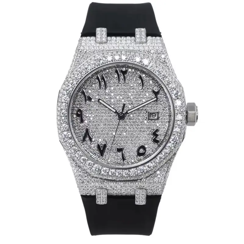 Black Strap vvs moissanite Dials tester certified
