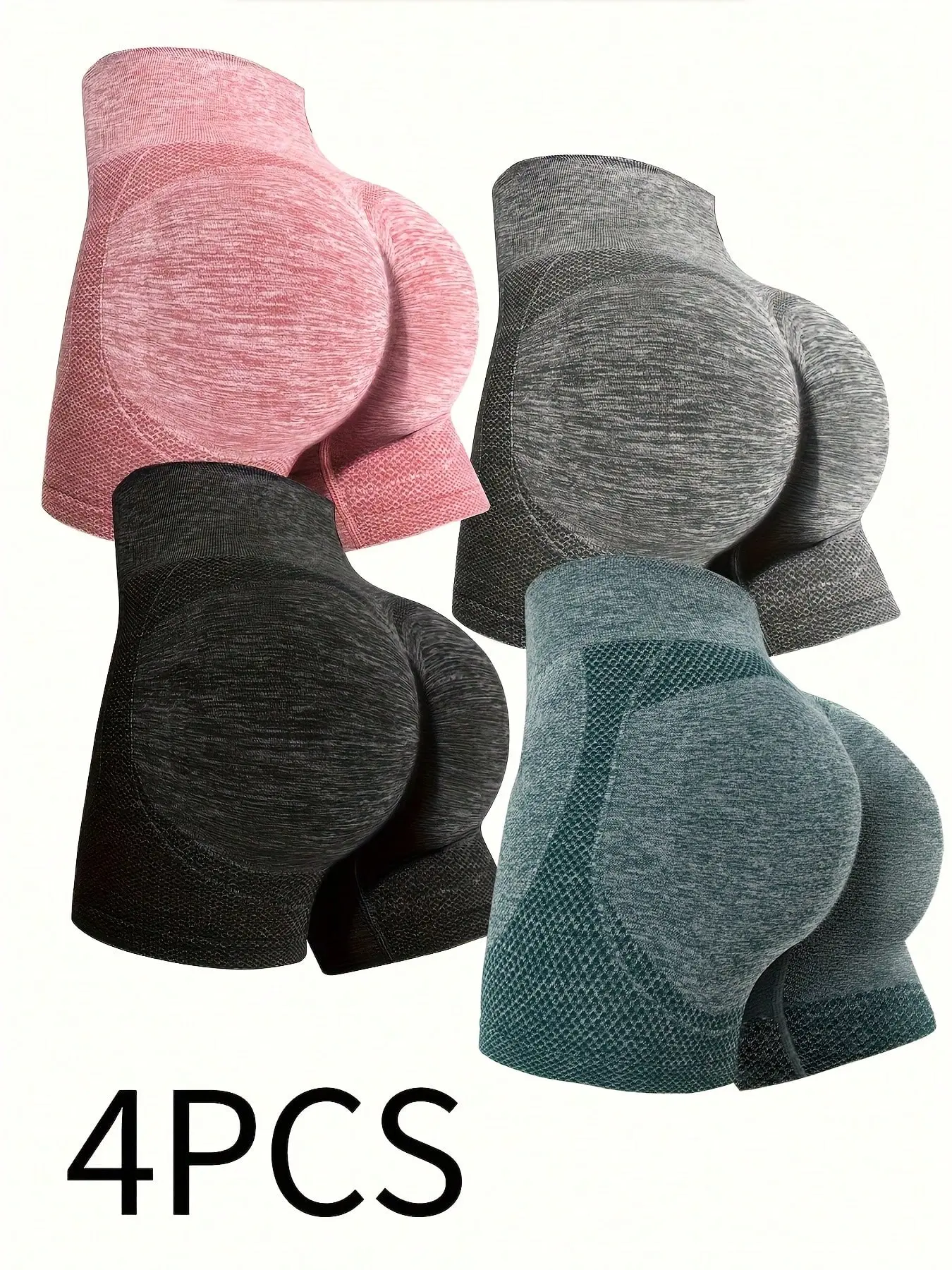 4pcs Women's High-Waisted Tummy Control Seamless Yoga Leggings, Versatile For Sports, Fitness, Casual Wear, And Outerwear, Lightweight, Breathable, Quick-Dry