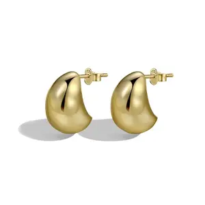 Geometric Chunky Glossy Stud Earrings