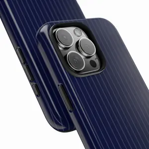 Navy Blue Soft Striped Phone Case, Sleek Vibes, Ready & Lowkey Chic Phone Case, Retro Christmas Movie Phone Case for iPhone 17 16 15 14 13 12 11 Pro Max X XS & SS S21–S25 Plus Ultra, Holidays Xmas Tough Case, Perfect Gift for Film Lovers,