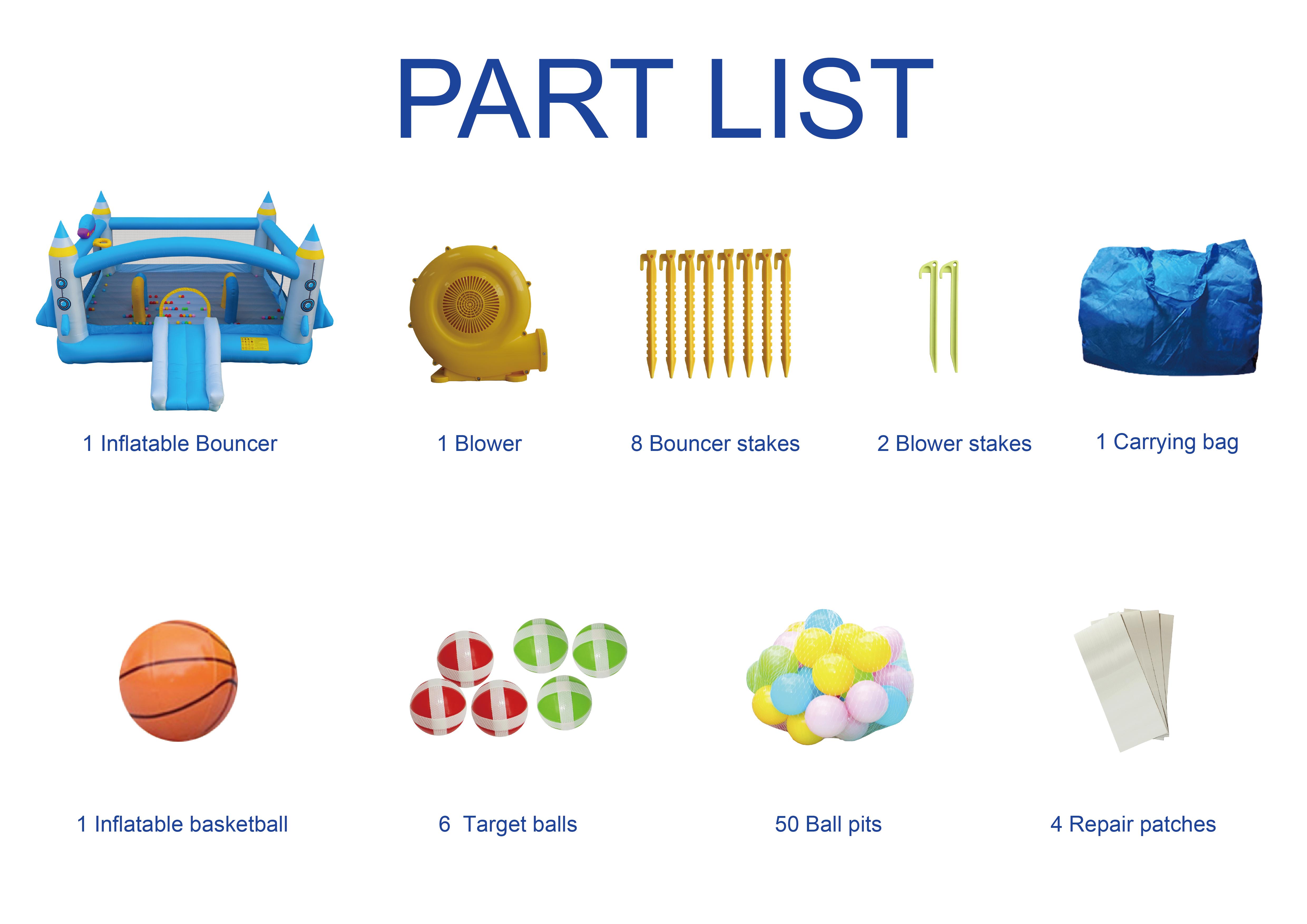 SAVEYOUR Multifunctional Jump 'n Slide Inflatable Bouncer for Kids 198" x 180" Play Area 96" Tall with Blower ETL Certified Safe for Outdoor Use